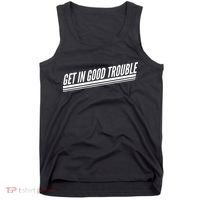 Get In Good Trouble Rep John Lewis Quote  Tank Top thumb 0