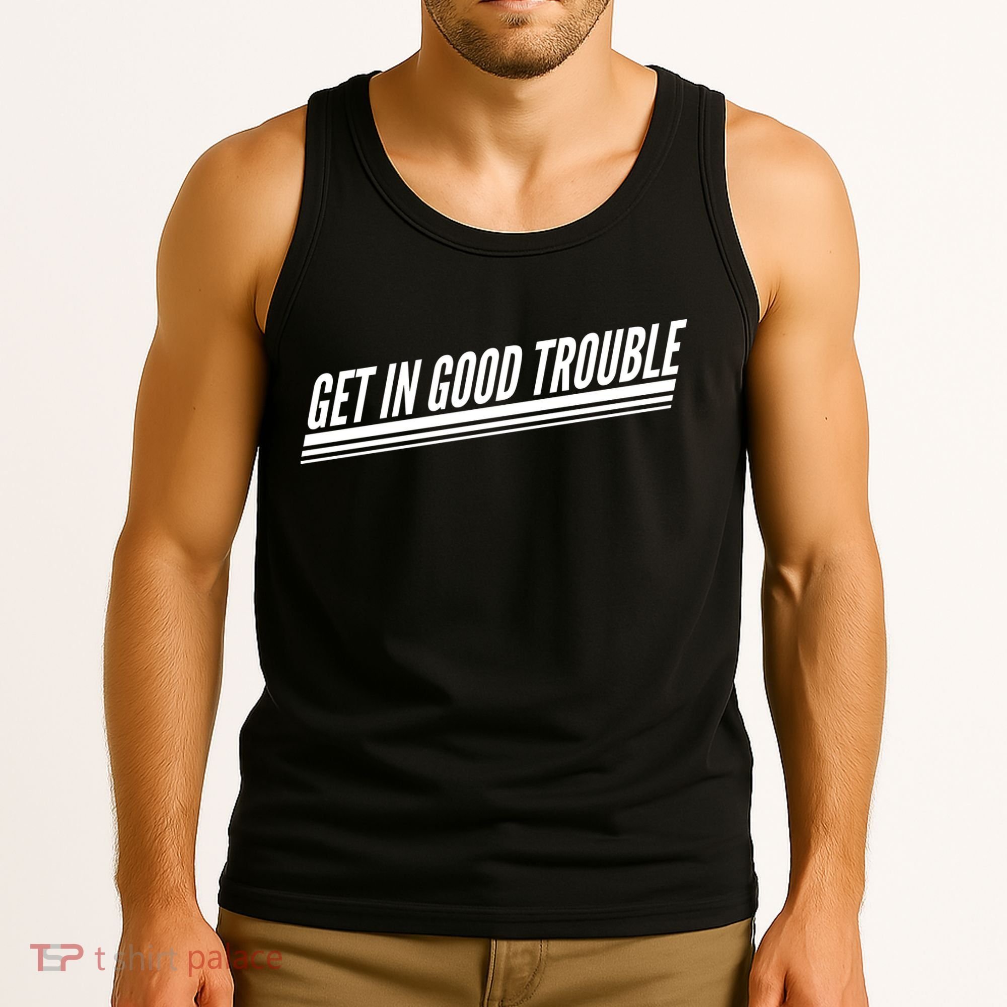 Get In Good Trouble Rep John Lewis Quote  Tank Top
