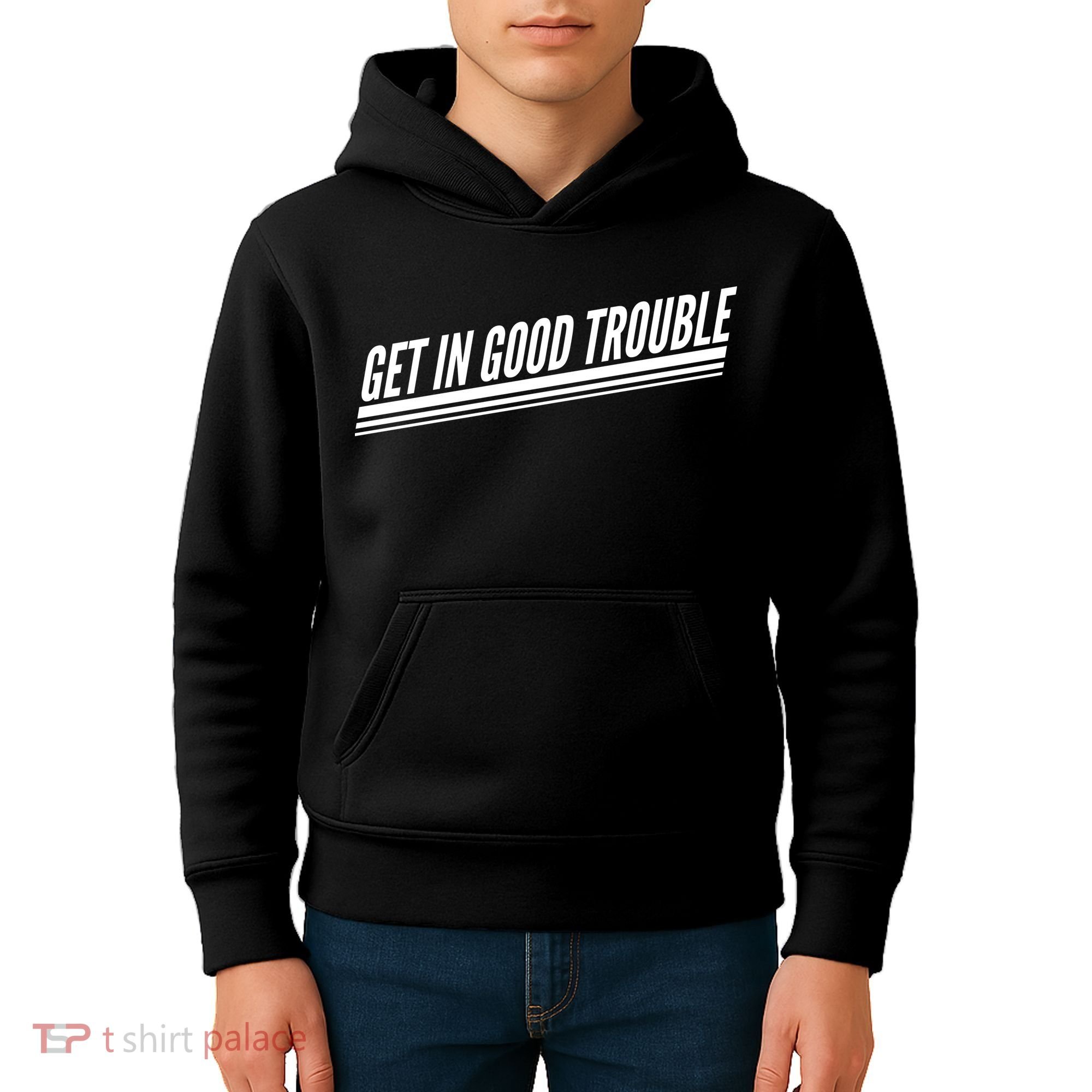 Get In Good Trouble Rep John Lewis Quote  Kids Hoodie
