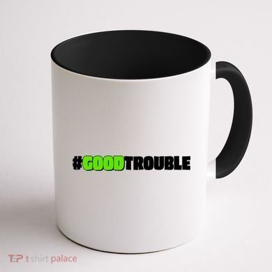 Get In #GoodTrouble John Lewis Tribute Coffee Mug back
