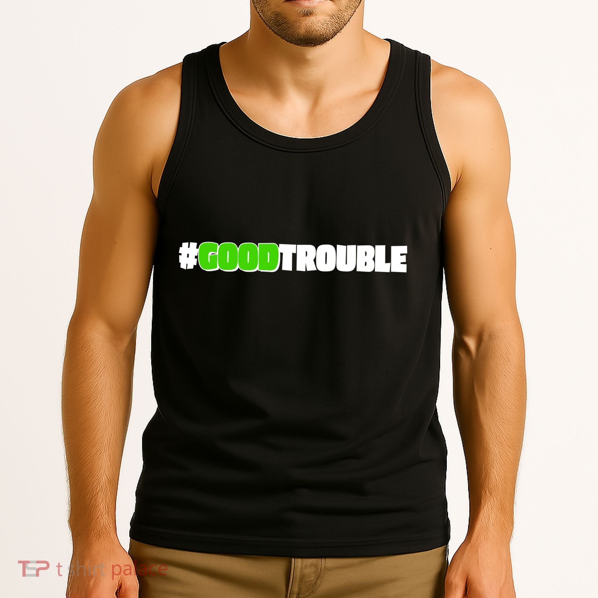 Get In #GoodTrouble John Lewis Tribute Tank Top