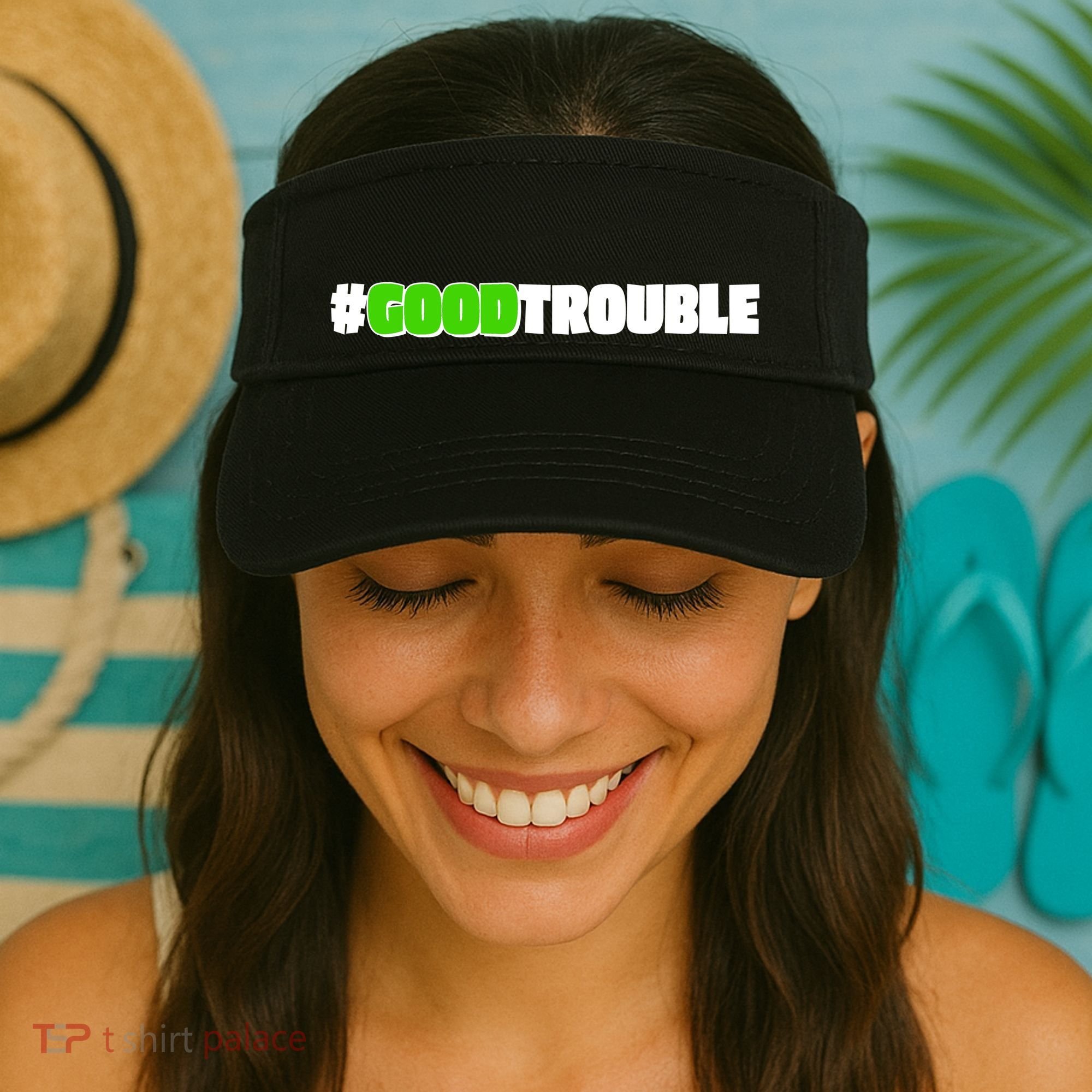 Get In #GoodTrouble John Lewis Tribute Visor