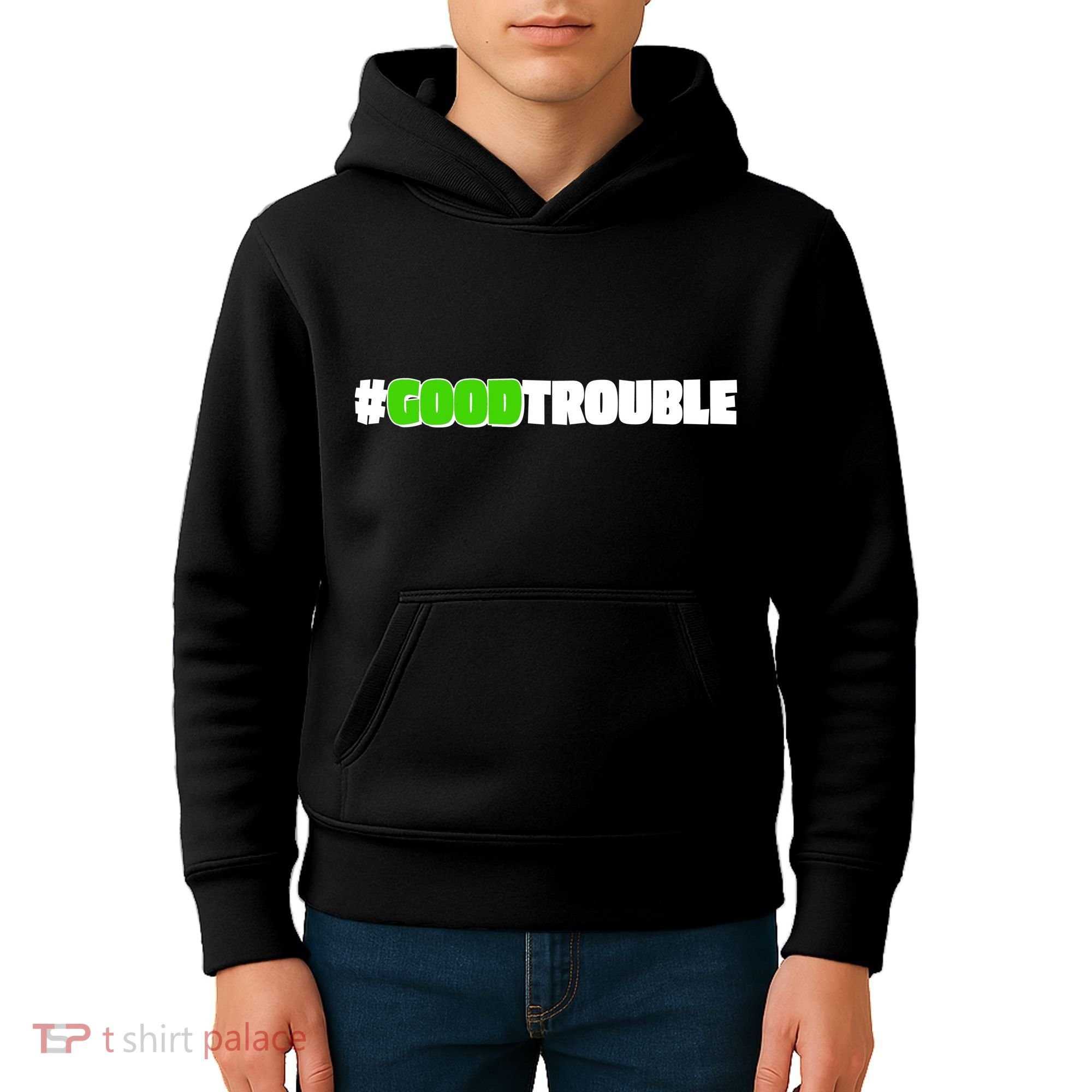 Get In #GoodTrouble John Lewis Tribute Kids Hoodie