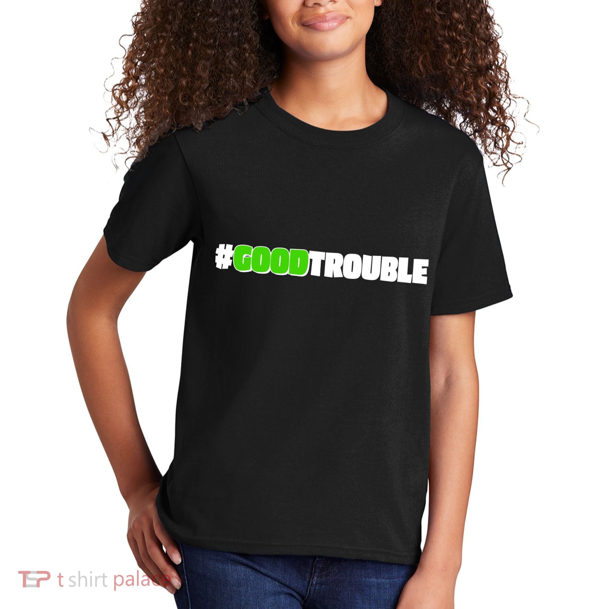 Get In #GoodTrouble John Lewis Tribute Kids T-Shirt