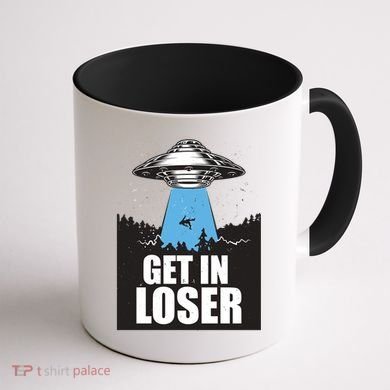 Get In Loser Alien UFO Coffee Mug back