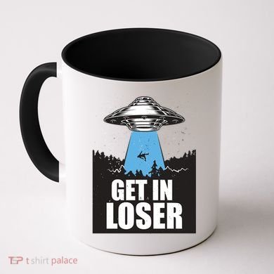 Get In Loser Alien UFO Coffee Mug