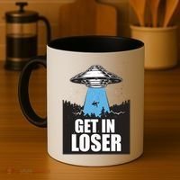 Get In Loser Alien UFO Coffee Mug thumb 4