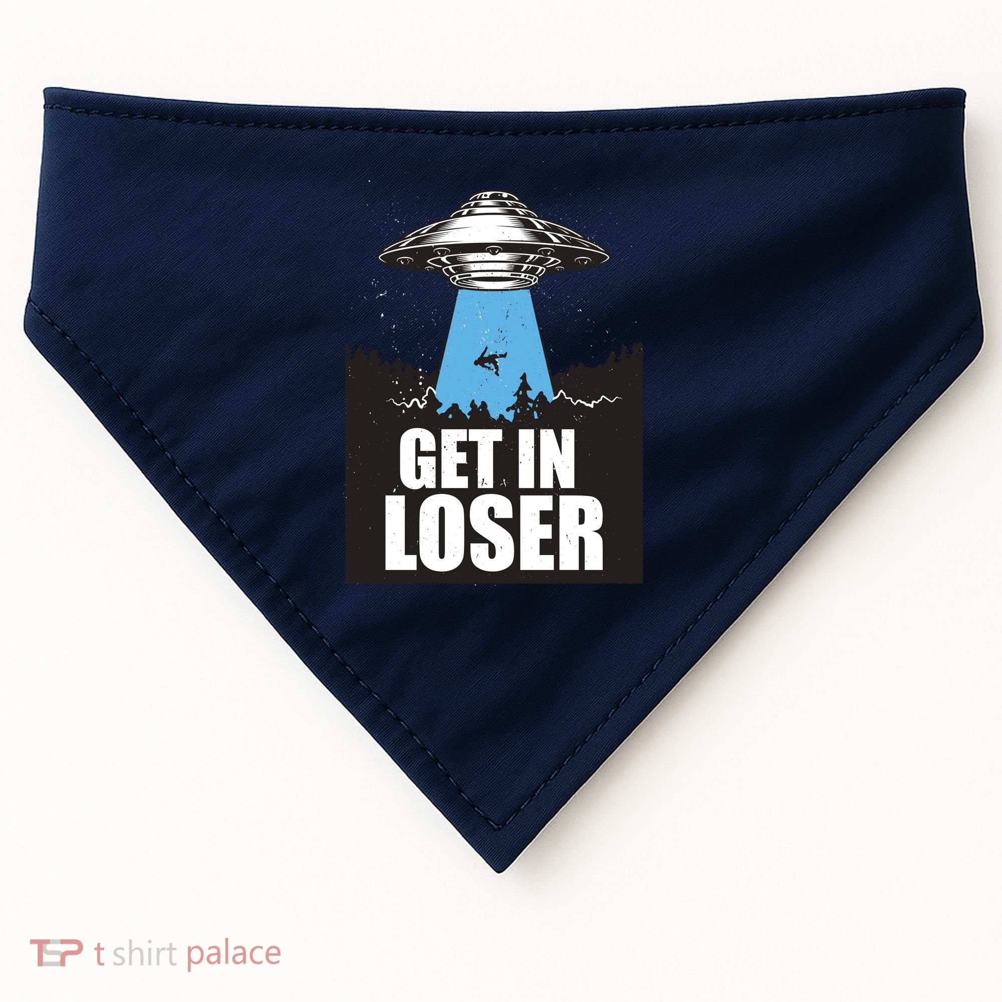 Get In Loser Alien UFO USA-Made Doggie Bandana