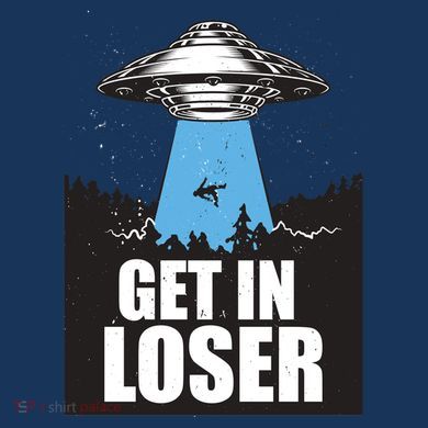 Get In Loser Alien UFO Women's Long Sleeve Flannel Pajama Set 