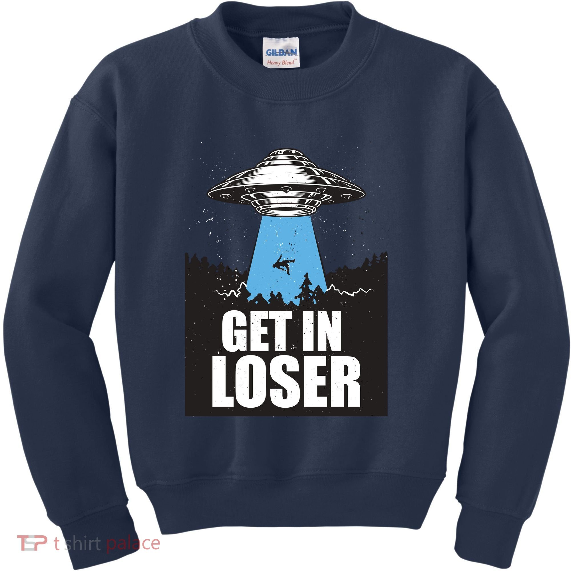 Get In Loser Alien UFO Kids Sweatshirt