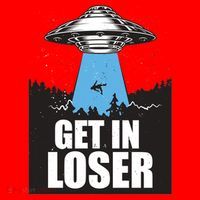 Get In Loser Alien UFO Santa Hat thumb 1