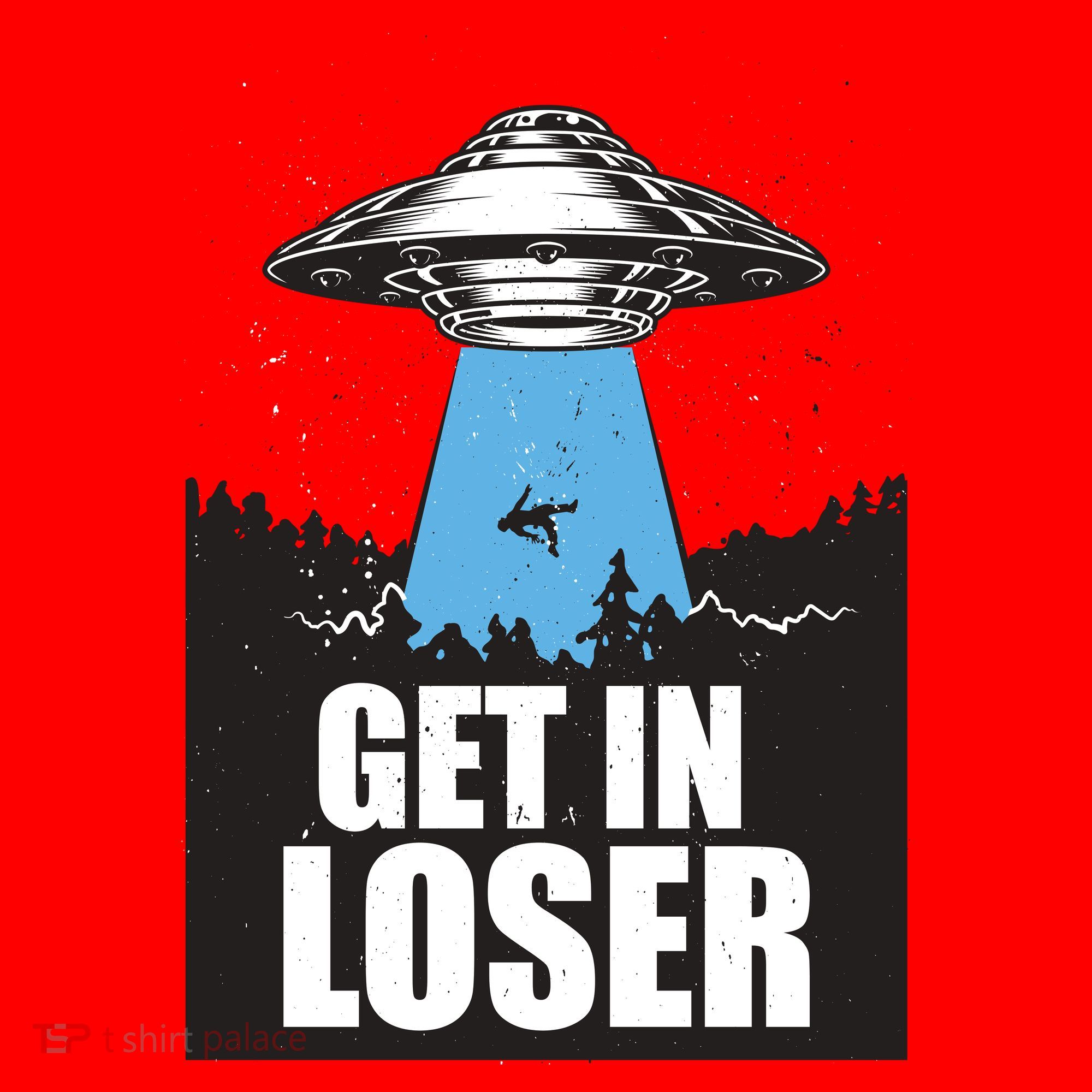 Get In Loser Alien UFO Santa Hat