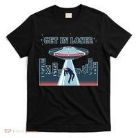 Get In Loser Anti Joe Biden UFO Abduction T-Shirt thumb 0