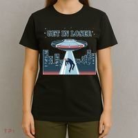 Get In Loser Anti Joe Biden UFO Abduction T-Shirt thumb 4