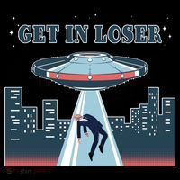 Get In Loser Anti Joe Biden UFO Abduction Women's Hoodie thumb 2