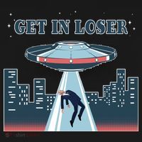 Get In Loser Anti Joe Biden UFO Abduction Mousepad thumb 1