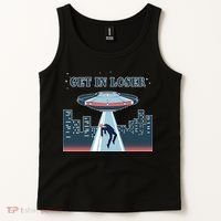 Get In Loser Anti Joe Biden UFO Abduction Tank Top thumb 2