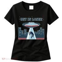 Get In Loser Anti Joe Biden UFO Abduction Women's T-Shirt thumb 0