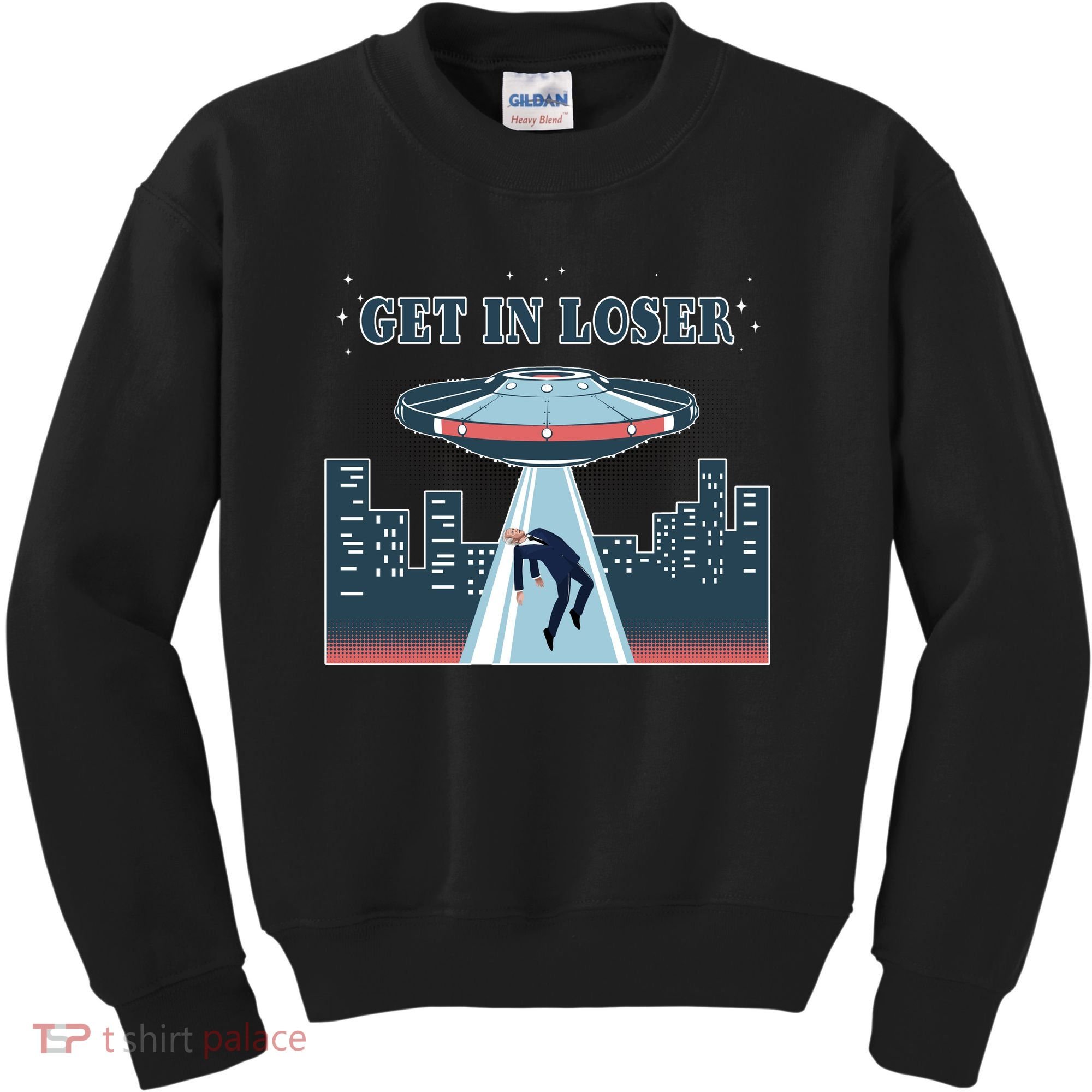 Get In Loser Anti Joe Biden UFO Abduction Kids Sweatshirt