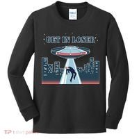 Get In Loser Anti Joe Biden UFO Abduction Kids Long Sleeve Shirt thumb 0