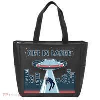 Get In Loser Anti Joe Biden UFO Abduction Tote Bag thumb 0