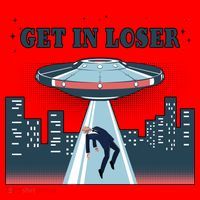 Get In Loser Anti Joe Biden UFO Abduction Santa Hat thumb 1