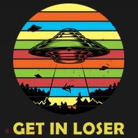 Get In Loser UFO Retro Alien Spaceship Backpack thumb 2