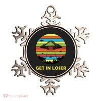 Get In Loser UFO Retro Alien Spaceship Ornament thumb 0