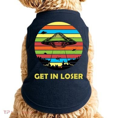 Get In Loser UFO Retro Alien Spaceship Doggie Tank