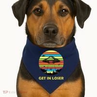 Get In Loser UFO Retro Alien Spaceship USA-Made Doggie Bandana thumb 1