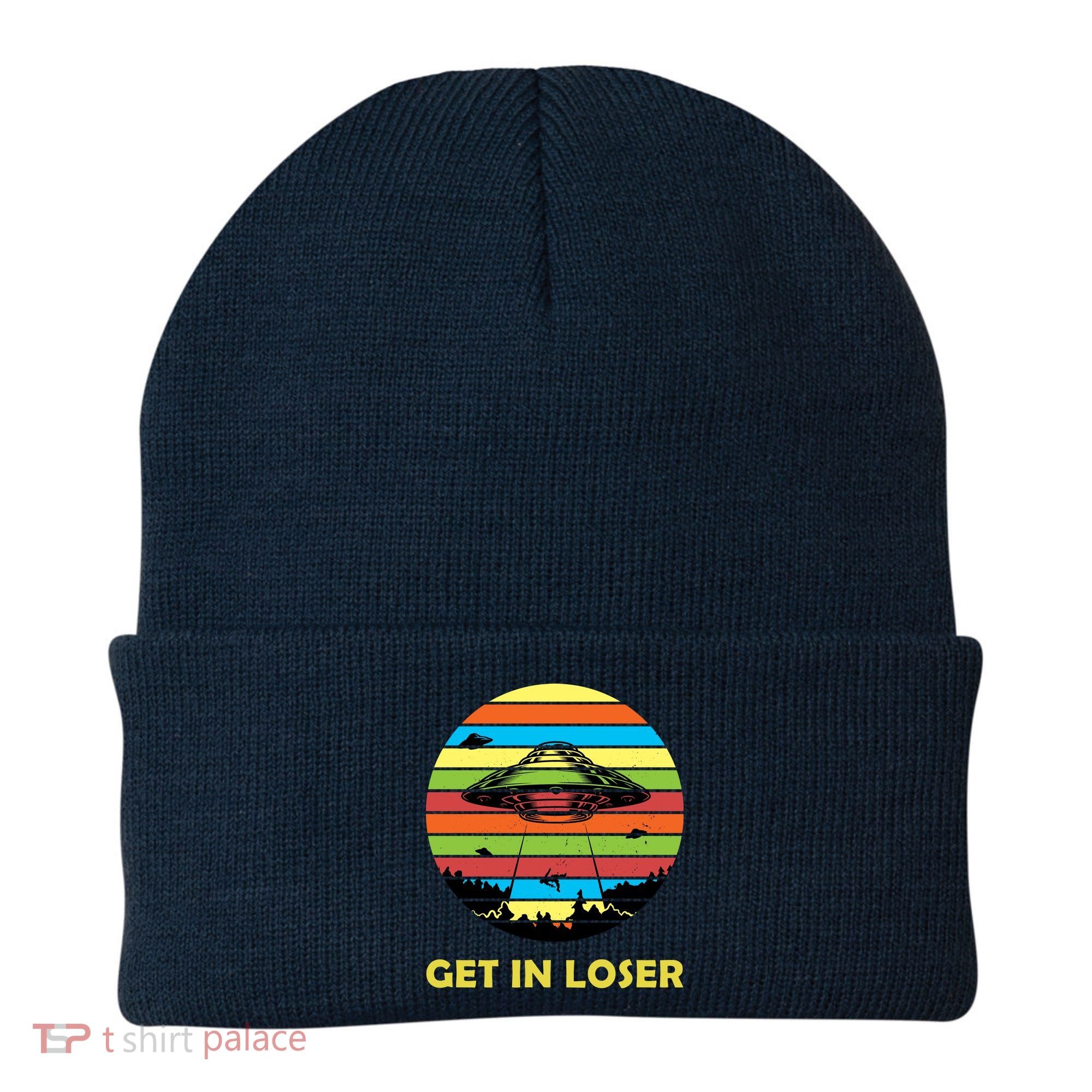 Get In Loser UFO Retro Alien Spaceship Beanie