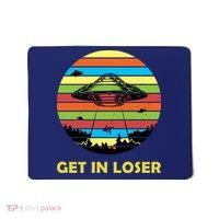Get In Loser UFO Retro Alien Spaceship Mousepad thumb 0