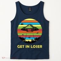 Get In Loser UFO Retro Alien Spaceship Tank Top thumb 2