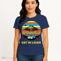 Get In Loser UFO Retro Alien Spaceship Women's T-Shirt thumb 4