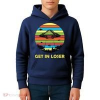 Get In Loser UFO Retro Alien Spaceship Kids Hoodie thumb 4