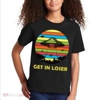 Get In Loser UFO Retro Alien Spaceship Kids T-Shirt thumb 2