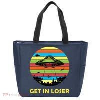 Get In Loser UFO Retro Alien Spaceship Tote Bag thumb 0