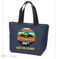 Get In Loser UFO Retro Alien Spaceship Tote Bag thumb 3