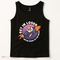 Get In Loser We're Going To The Moon Tank Top thumb 2