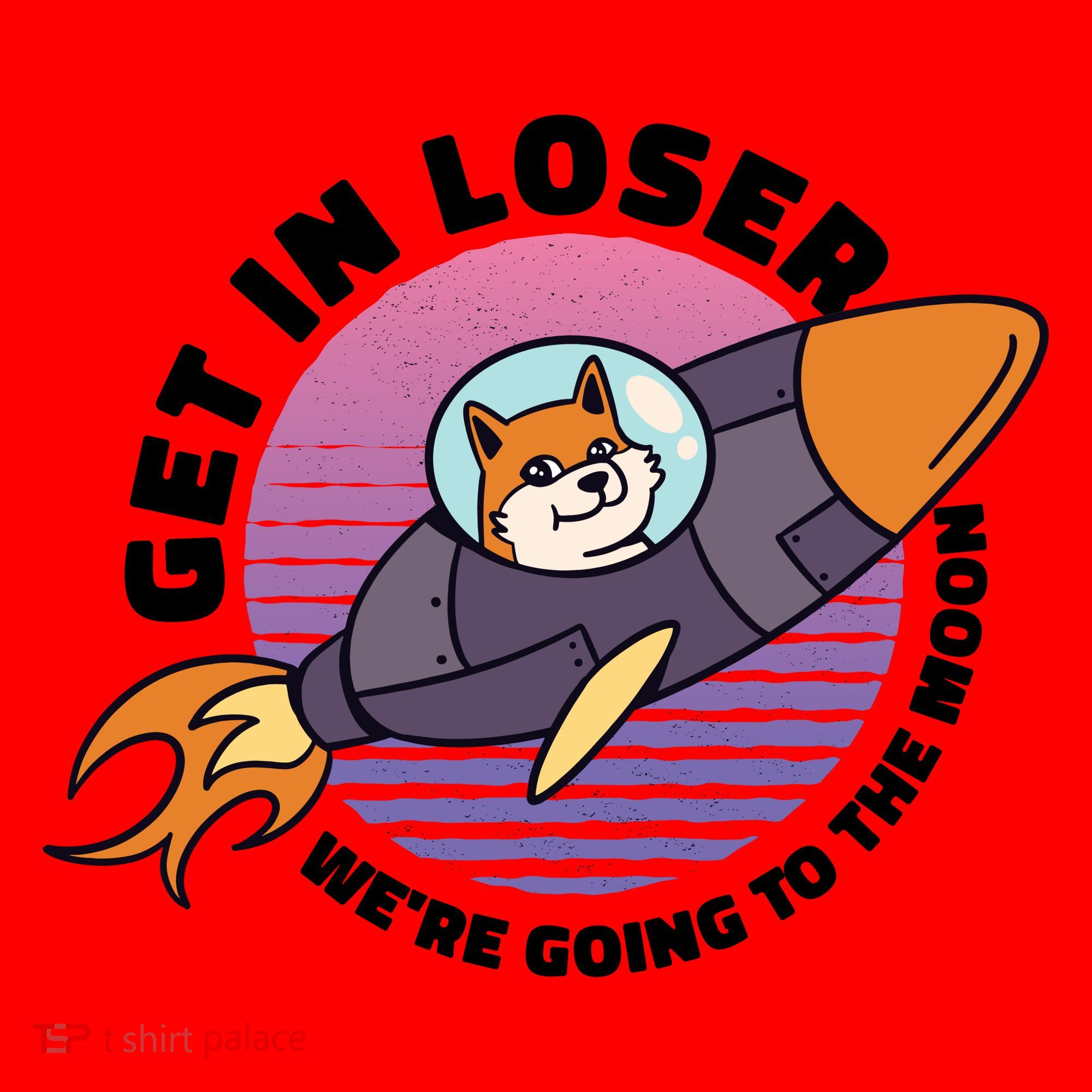 Get In Loser We're Going To The Moon Santa Hat