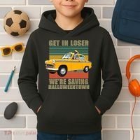 Get In Losers We're Saving Halloween Town Kids Hoodie thumb 2