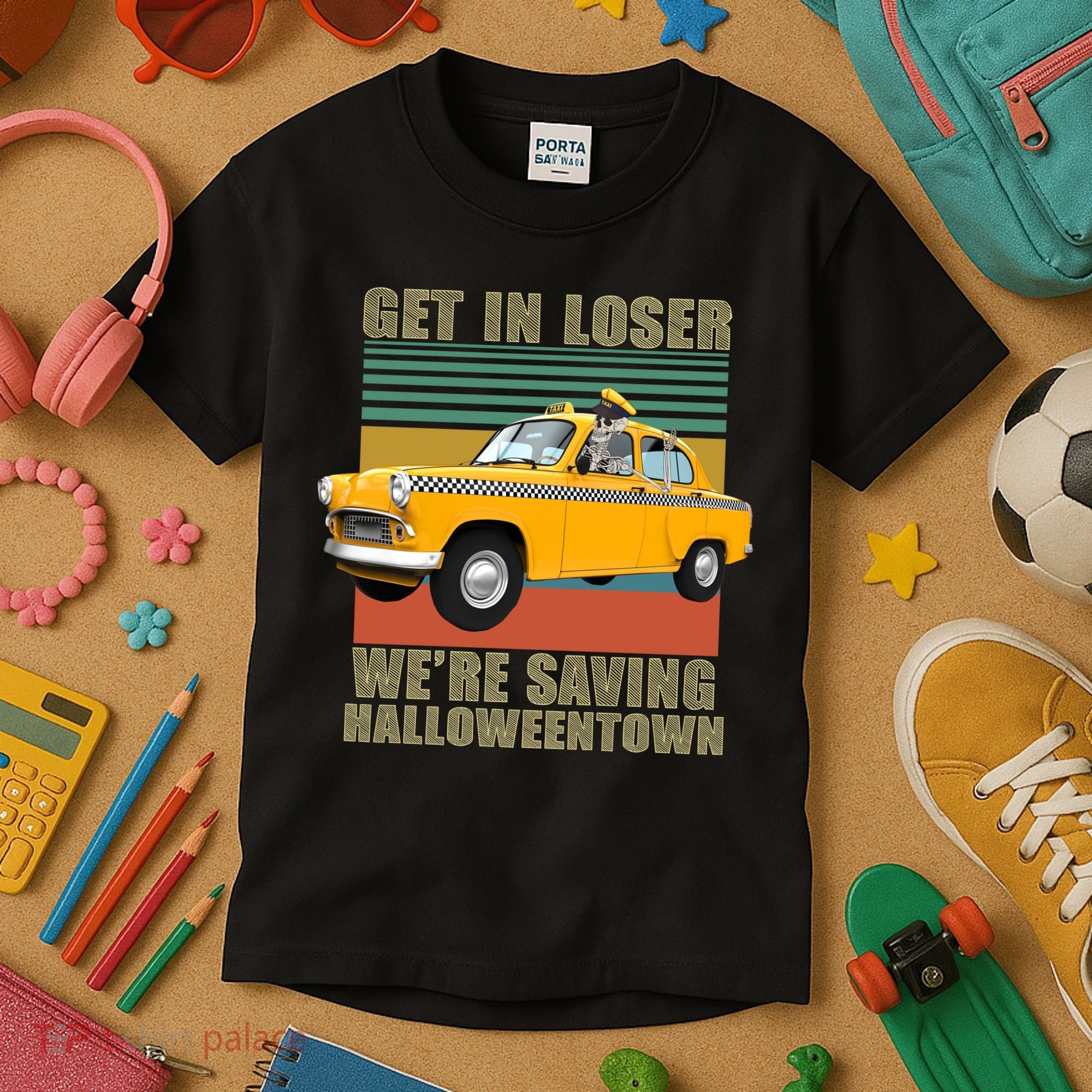 Get In Losers We're Saving Halloween Town Kids T-Shirt