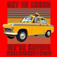 Get In Losers We're Saving Halloween Town Santa Hat thumb 1