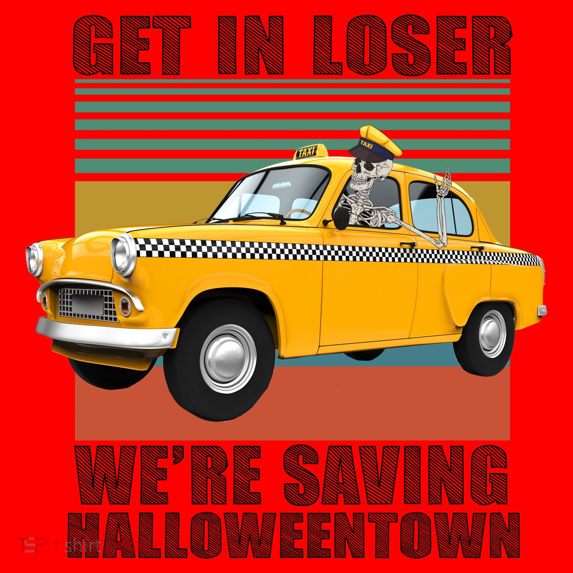 Get In Losers We're Saving Halloween Town Santa Hat