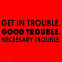 Get In Trouble Good Trouble Necessary Trouble Santa Hat thumb 1
