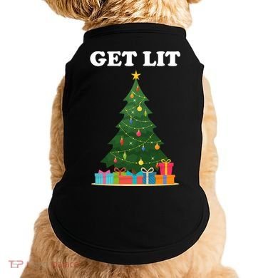 Get Lit Funny Christmas Doggie Tank