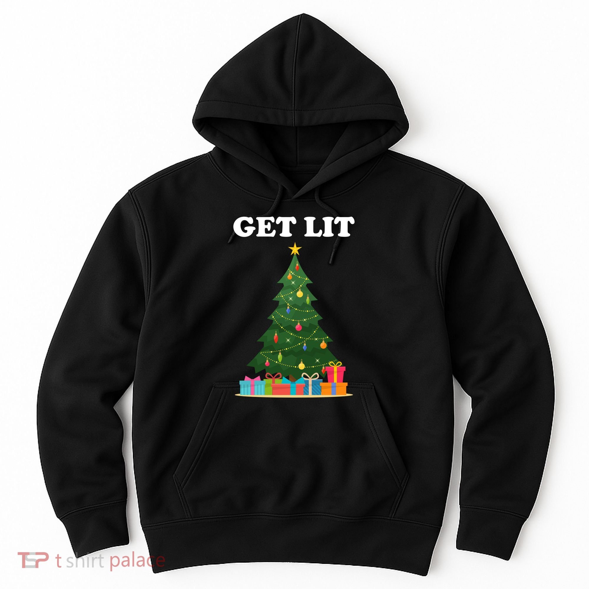 Get Lit Funny Christmas Hoodie