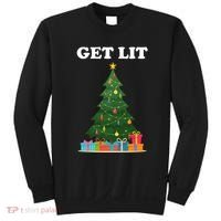 Get Lit Funny Christmas Sweatshirt thumb 0