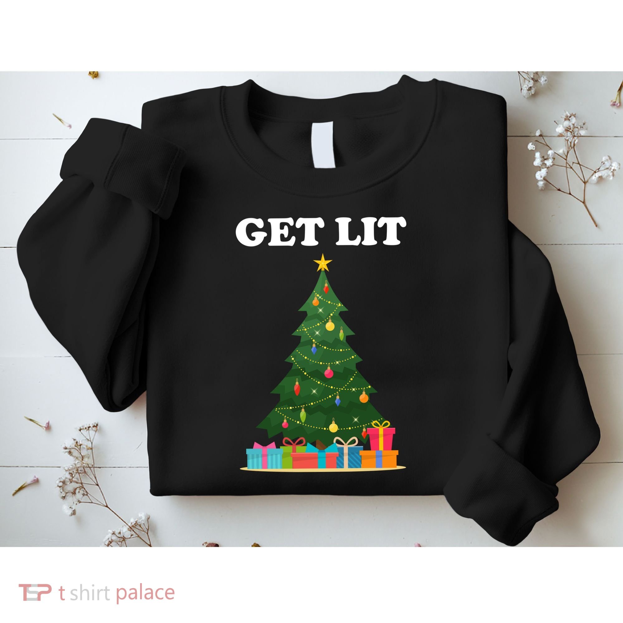 Get Lit Funny Christmas Sweatshirt