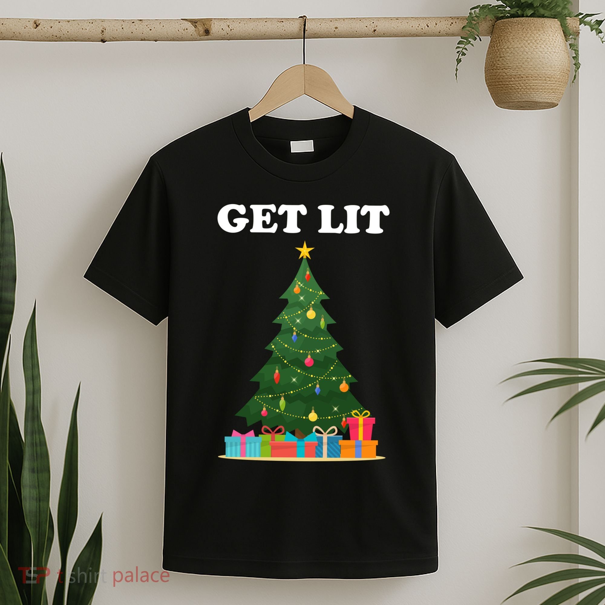 Get Lit Funny Christmas T-Shirt